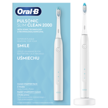Электрическая зубная щетка Oral-B Pulsonic Slim Clean 2000 White Sensitive