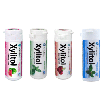 Miradent Xylitol närimiskumm 30tk, erinevad maitsed